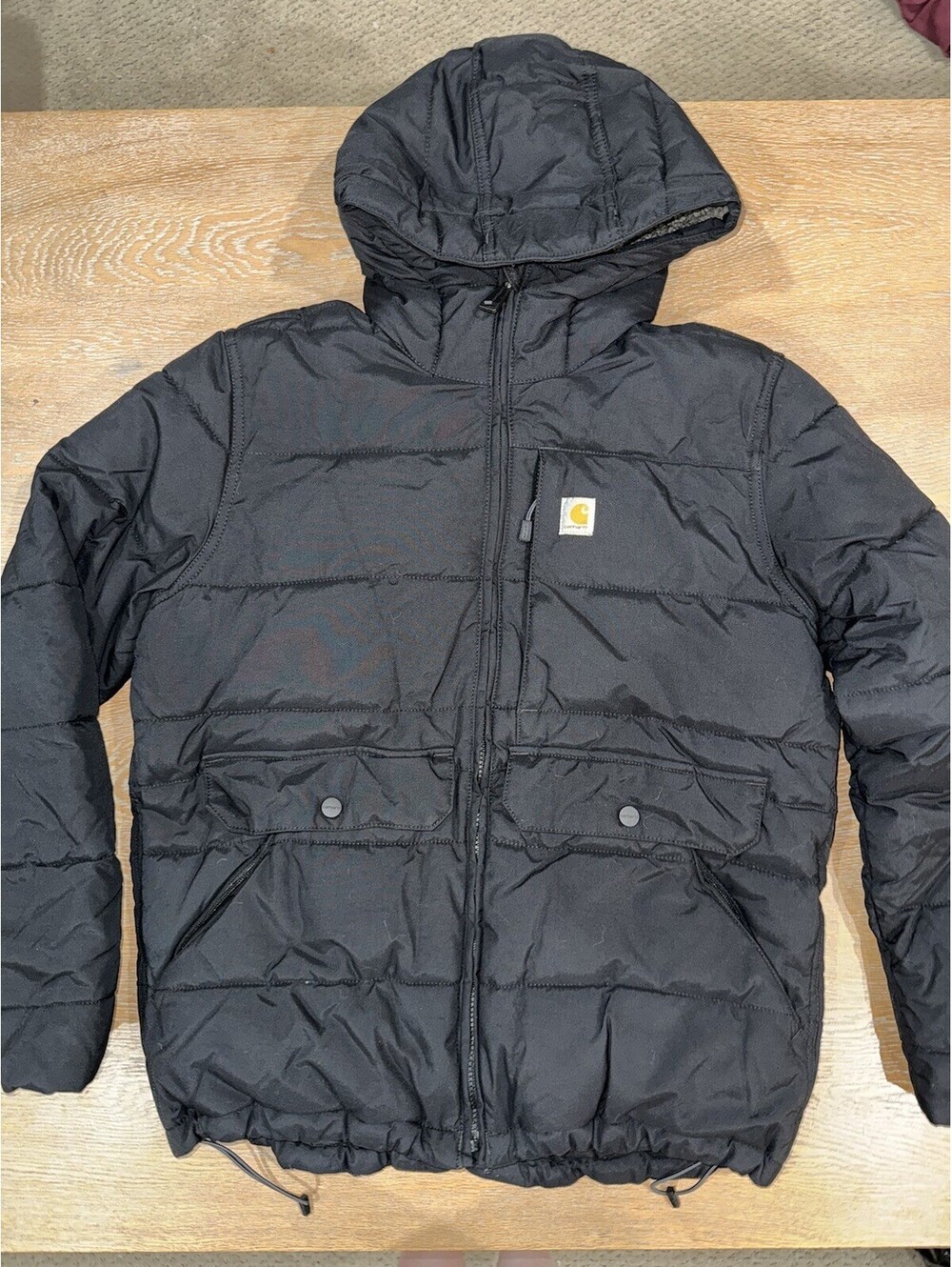 Carhartt Women’s Montana Puffer Jacket M 8-10 Black Rain Defender Sherpa